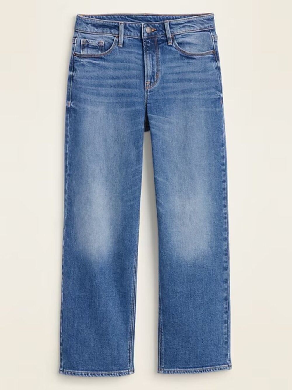 Old Navy High-Waisted Slim Wide-Leg Jeans Womens 8 552771 Cropped 25" Inseam - Picture 3 of 13